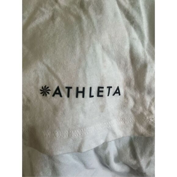 Athleta White Tie Dye Short Sleeve Athletic T-Shirt XS - Picture 4 of 5